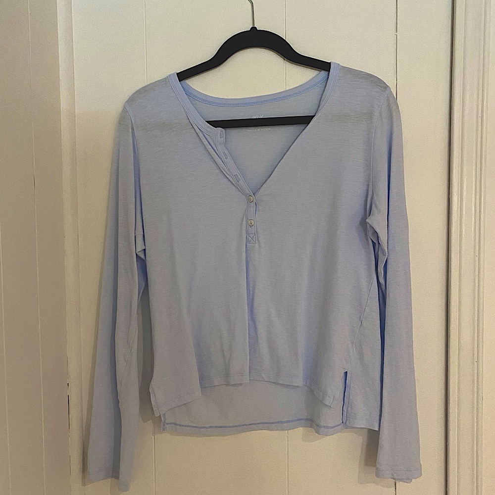 Blue long sleeve top